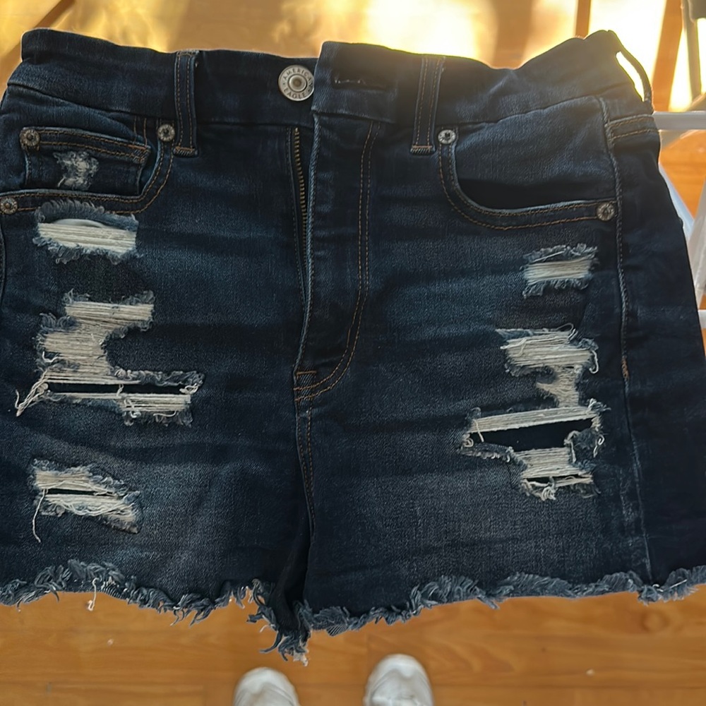 American Eagle Curvy High Rise Shortie Shorts
